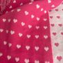 Foxford lambswool pink heart throw / rug Image 7