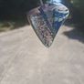Signed Unisex Moss Agate Sterling Silver Pendant Set Image 5