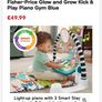 Fisher-Price Glow and Grow Kick & Play Piano Gym Blue Image 2