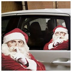 Peelable Santa Car Sticker