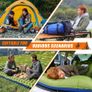 Camping Sleeping Pad, Ultralight Inflatable Camping Mat with Pillow Built-in Foot Pump Portable Inflatable Sleeping Pads Compact for Outdoor Camping, Backpacking, Hiking, Tents Image 7