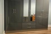6 Door High Glass Wardrobes
