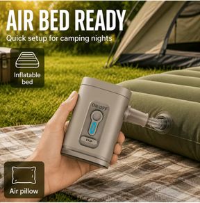 Outdoor Camping Mini Fast Charging Electric Air Pump 30W High Power 1200 Mah USB Charging Multi-Function Portable Inflatable And Deflation Dual-Purpose Pump, Suitable for Vacuum Compression Bags, Inflatable Sofas,