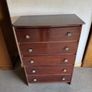 Vintage Mahogany Chest of Drawers Five Drawer Tallboy Image 5