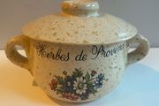 Vintage ceramic Herbes  de Provence  lidded dish
