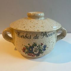 Vintage ceramic Herbes  de Provence  lidded dish
