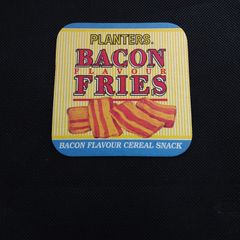 Planters : Bacon Flavour Fries - Beer Mat/Coaster