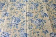 Laura Ashley Pelham Stripe Blue Roses Fabric
