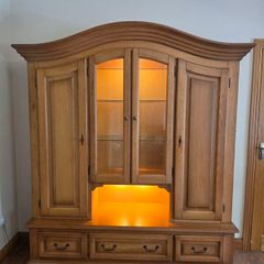 solid oak Cabinet / book / display case