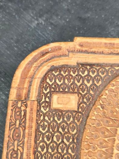 Vintage Hand Carved Greek Wooden Icon