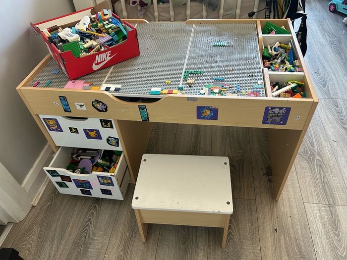 lego table with stool plus lego
