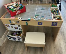 lego table with stool plus lego
