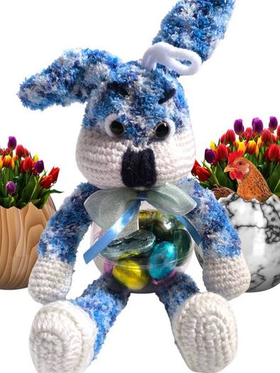 Handmade Crochet Easter Bunny Kids Gift Personalised Easter Bunny Toy