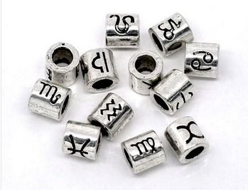 Pandora Style Zodiac Spacer Beads