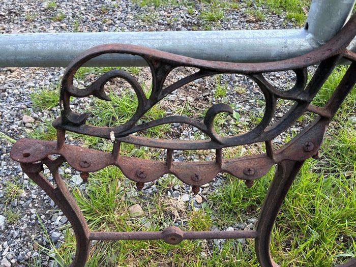 2 pairs of kids cast iron bench ends