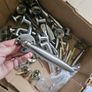 10 sets Brushed Chrome lever on rose door handles and Escutcheons Image 4