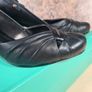 womens CLARKS CONE heels court formal casual black leather slip on closed toe Size UK 4 D EU 37 Image 4