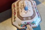 Vintage bridgwood Indian tree Gravy boat or soup tureen with Ladle