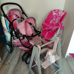 Buggy high chair swing for baby doll in perfect condition