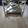glass with mirror base coffee table Image 2