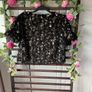 top bnwot elli white top size large black occasion wear top with embellishment Image 10