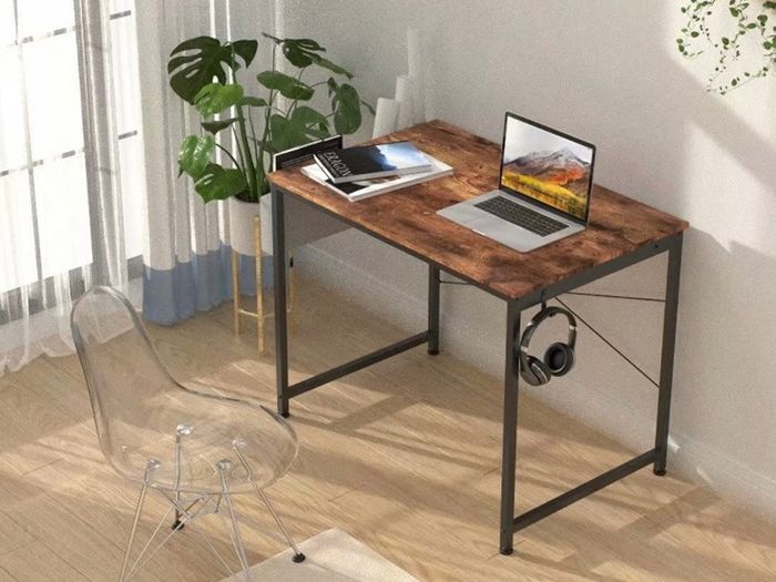 Writing Computer Desk, Office Work Desk for student and worker, Laptop Table with Storage Bag and Headphone Hook,Modern Simple Style Desks for Bedroom, Home, Office 80x50x75cm (FREE POSTAGE)