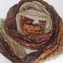 Fashion Polka Dot 3 Shades Dark Coffee Brown Scarf Image 2