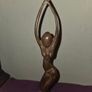 Vintage Carved Wooden Mermaid Statue Image 2