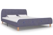 Bed Frame Light Grey Fabric 150x200 cm