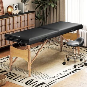 Massage Table Height Adjustable Wooden Frame