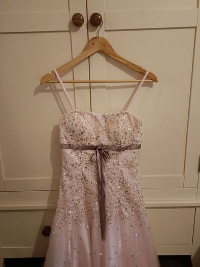 Baby pink cocktail dress