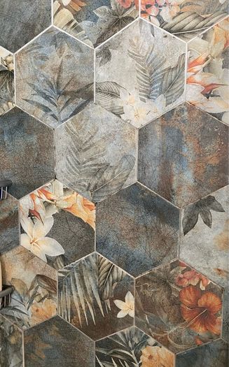 Tiles stunning hexagonal shape