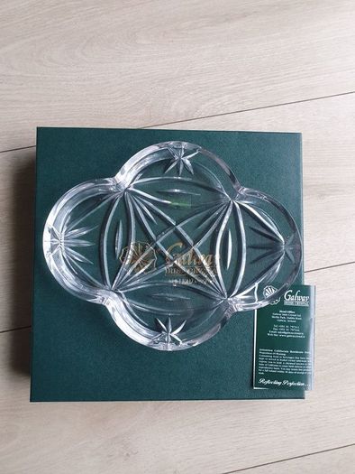 Brand new Galway crystal 24% lead dish/platter 9.5"L- 7.5"W -1"D,  in perfect condition,