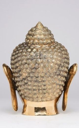 Buddha Head (25cm) - Polished Bronze