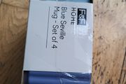 Blue seville set of 4 mugs - shades of blue NEW