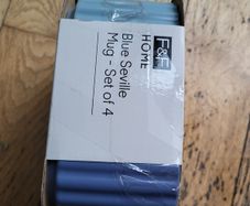 Blue seville set of 4 mugs - shades of blue NEW