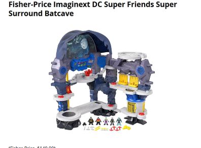 Imaginext Super Surround Batcave Playset with 3 Figures (Working Lights & Sounds)