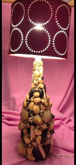 vintage seashell lamp