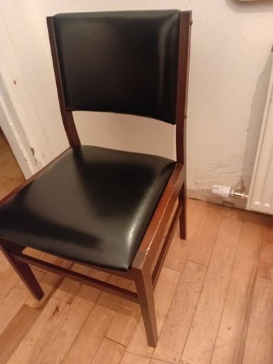 crannac mid century teak dining chairs x5