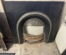 Original victorian cast-iron fireplace insert