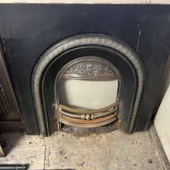 Original victorian cast-iron fireplace insert