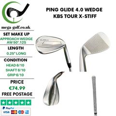 Ping Glide 4.0 Wedge Aw 50 Degree.12S / Kbs Tour X-Stiff