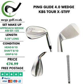 Ping Glide 4.0 Wedge Aw 50 Degree.12S / Kbs Tour X-Stiff