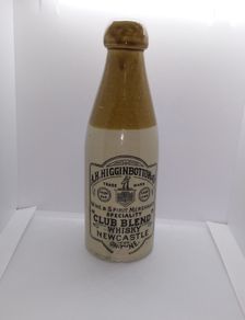 A. H. Higginbottom and Co. " Club Blend " Whiskey - Newcastle On Tyne " RARE " Bottle