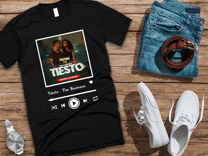 Shopify frame Tiesto the business album cover t-shirt tiesto t-shirt dj t-shirt
