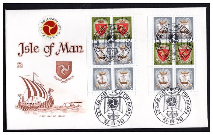 1979 Isle of Man Millennium of Tynwald Booklet Pane First Day Cover (FDC)