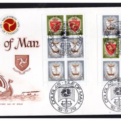 1979 Isle of Man Millennium of Tynwald Booklet Pane First Day Cover (FDC)