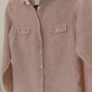 Marks Spencer red white stripe 100% pure linen shirt size 8-10 Image 5