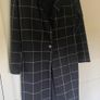Boohoo Black and White Check Light Trench Coat  Size UK 10 Image 2