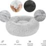 Calming Dog Cat Donut Bed - 19.7in Fluffy Plush Puppy Kitten Cuddler Round Bed, Warm and Soft Pet Cosy Anti Anxiety Beds with Non-Slip Bottom and Washable Image 2